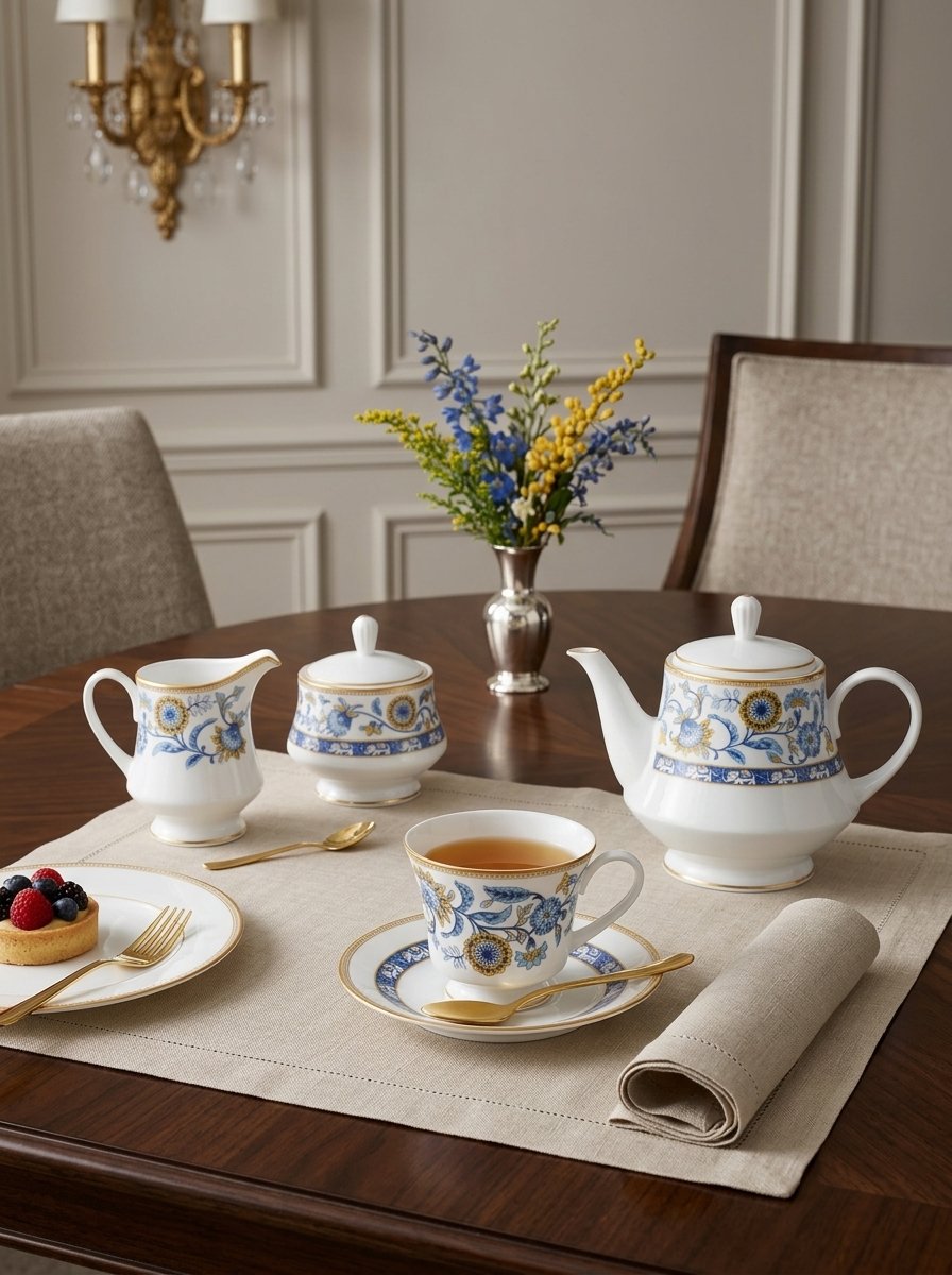 Tusker Blue Tea Set 17 PC