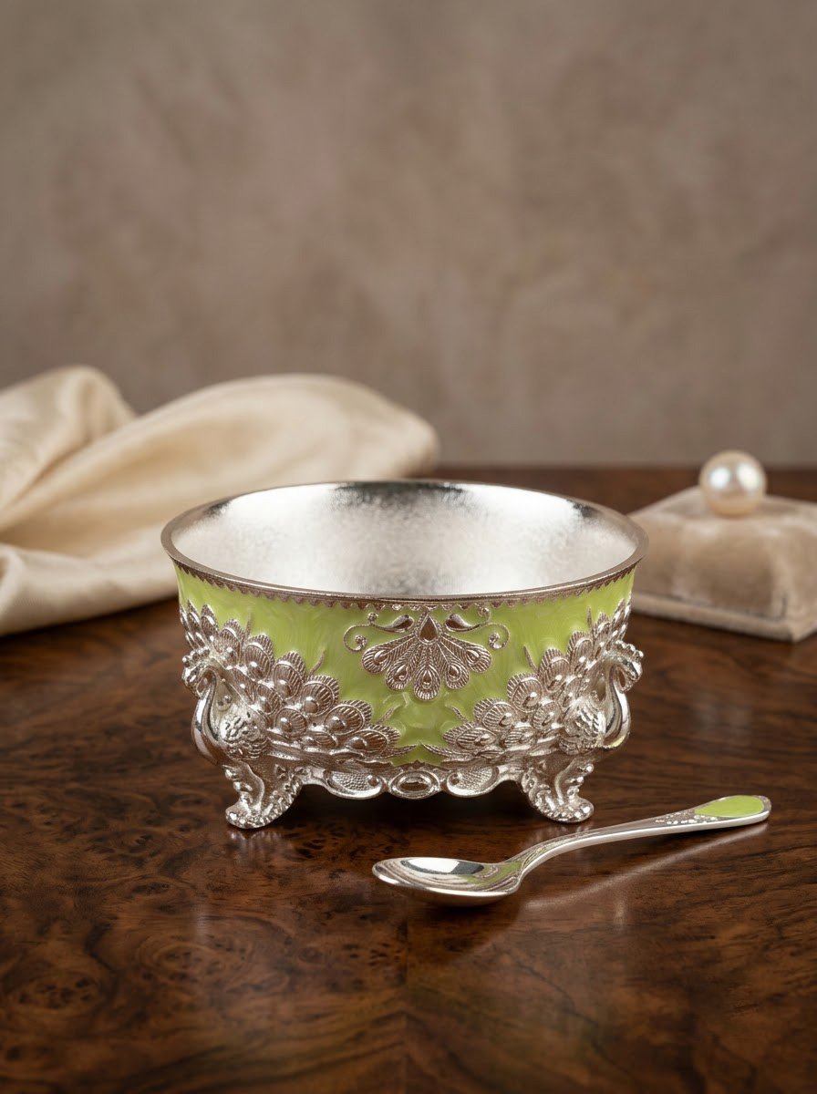 Small Bowl Green Enamel