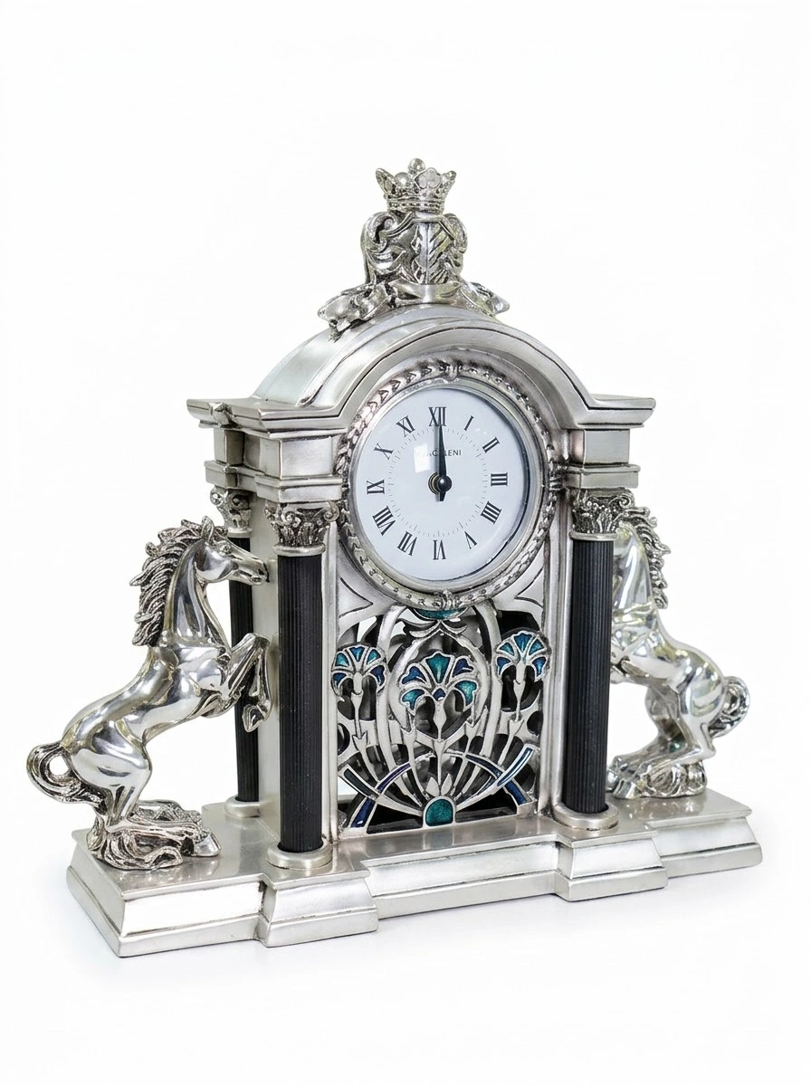 Table Clock "Horses"