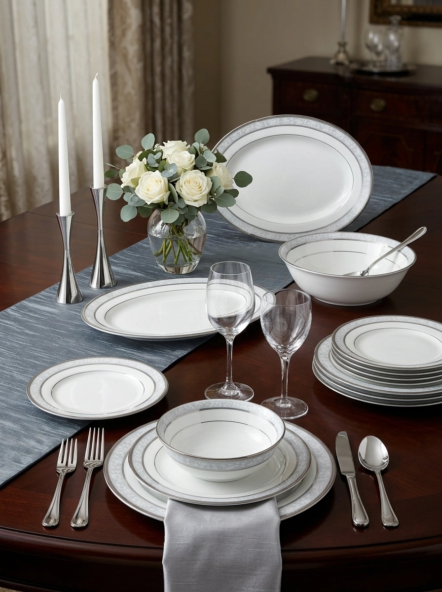 Brunswick Platinum Dinner Set 45 Pc