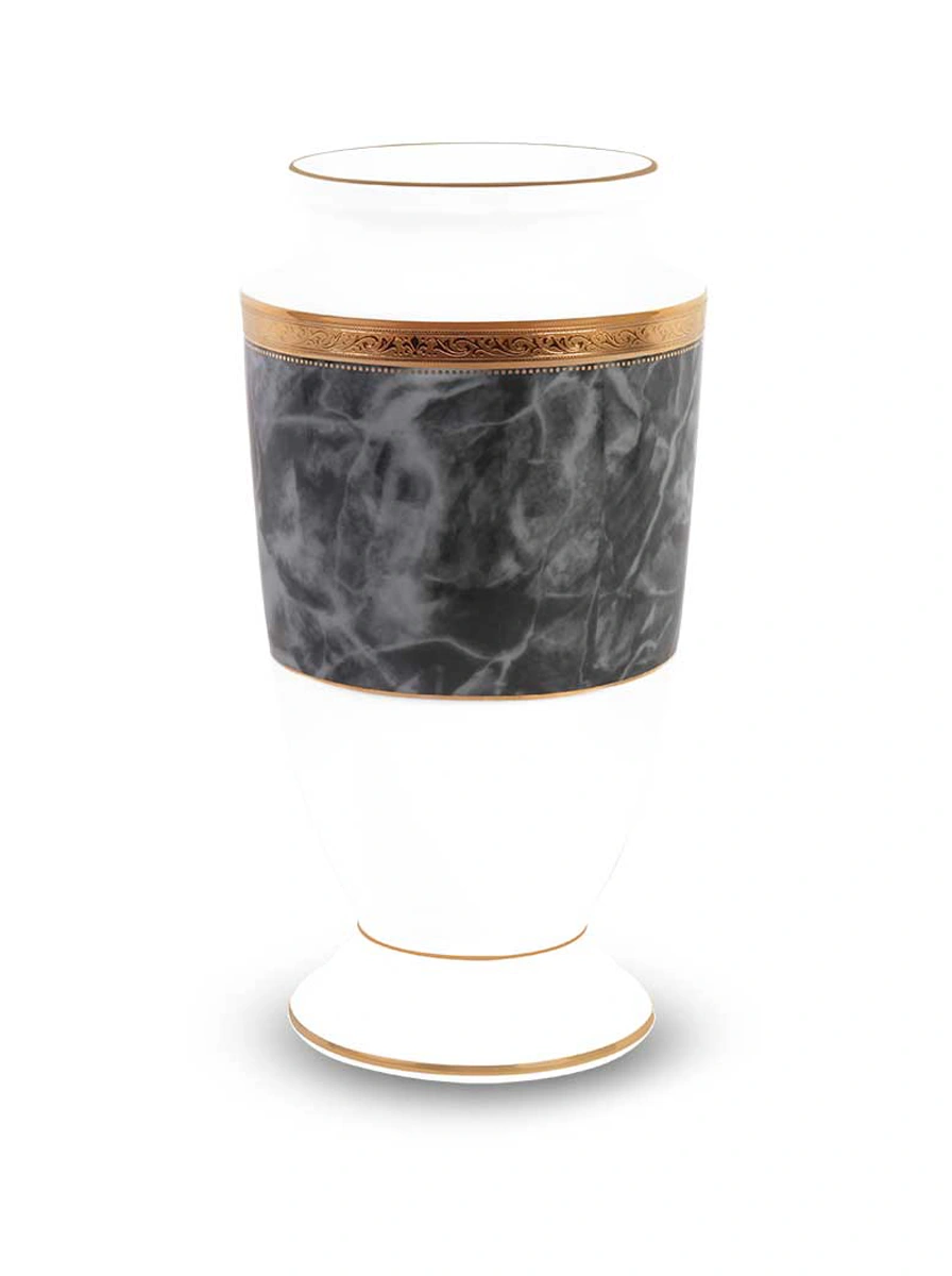 Majestic Black Vase Lg 23 cm - With Gift Box