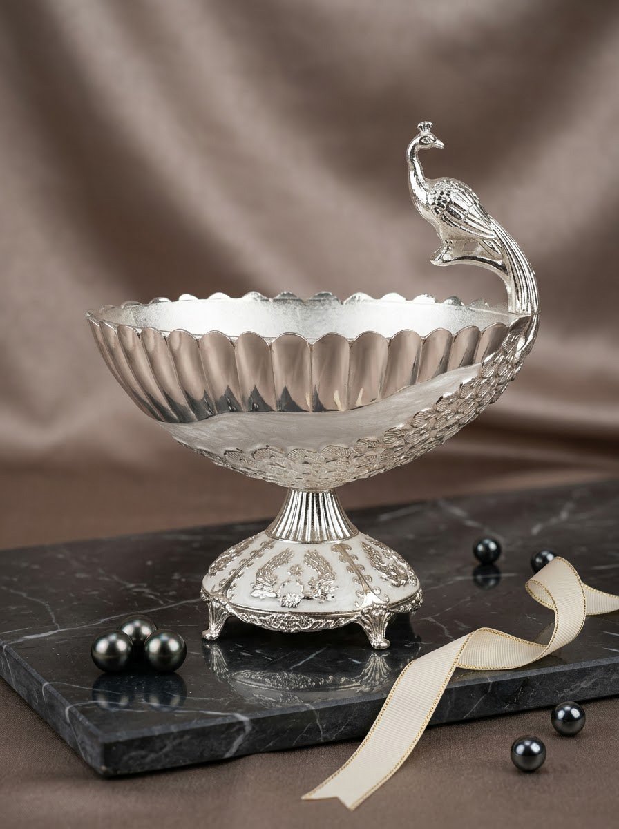 Peacock Footed Bowlcream Enamel