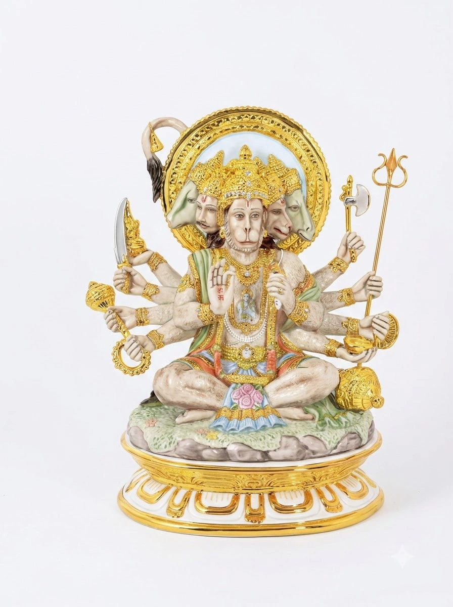 Panch Mukhi Hanuman Ji Porcelain