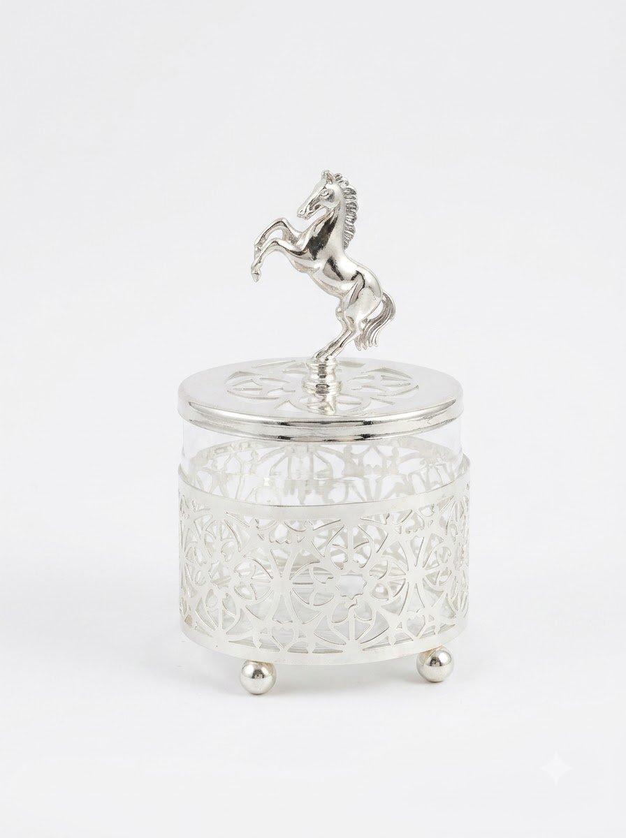 Canister with Horse Knob