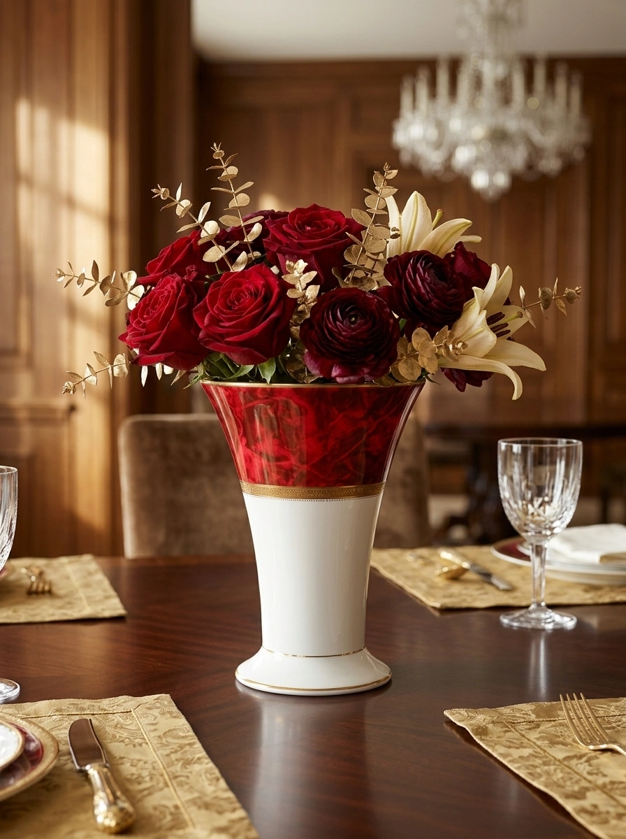 Majestic Red Vase 23 cm - With Gift Box