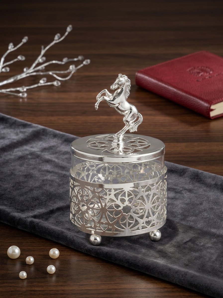 Canister with Horse Knob