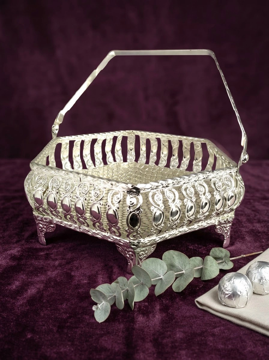 Hexagon Shape Basket with Handle