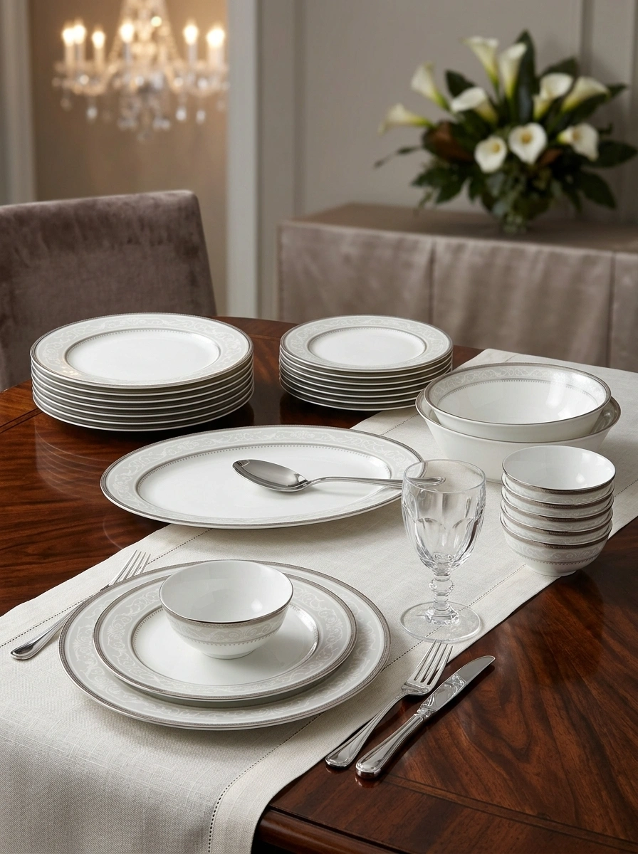 Glendoland Platinum Dinner Set 21 Pc