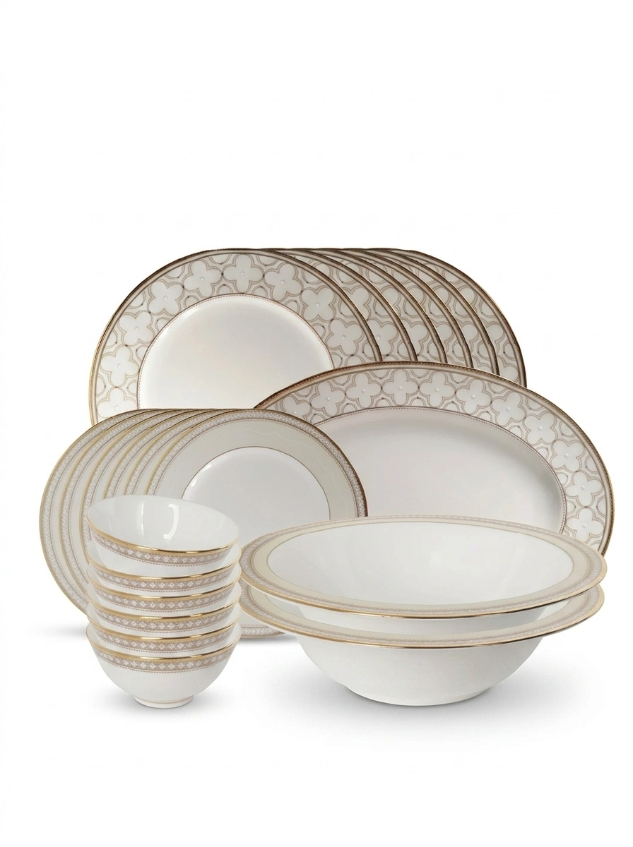 Trefolio Gold Dinner Set 45 Pcs