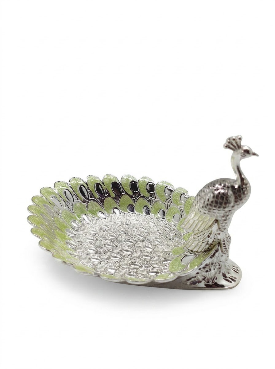 Peacock Bowl Green Enamel
