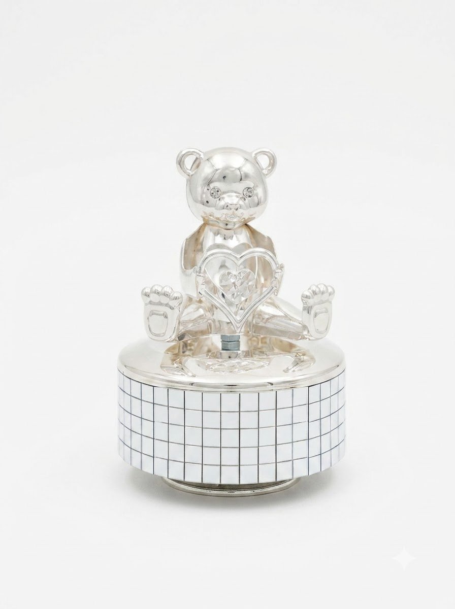 Teddy with Heart on Music Box