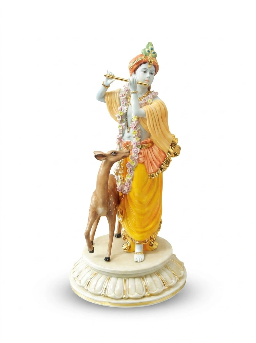 Krishna Ji with Deer