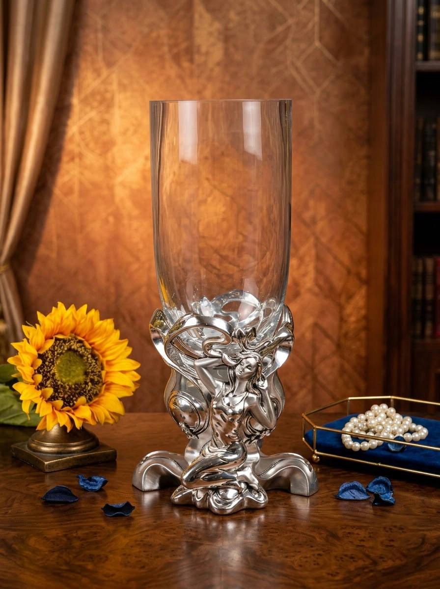 Rasin Vase with Sitting Lady