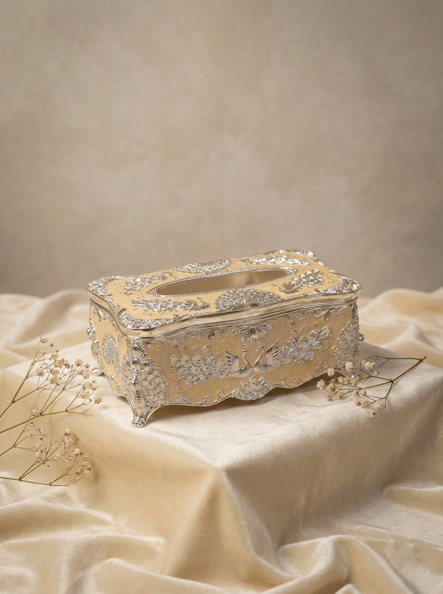 Tissue Box Cream Enamel