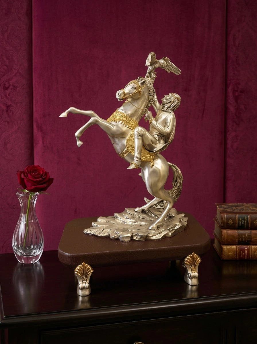 Man on Horse Holding Eagle