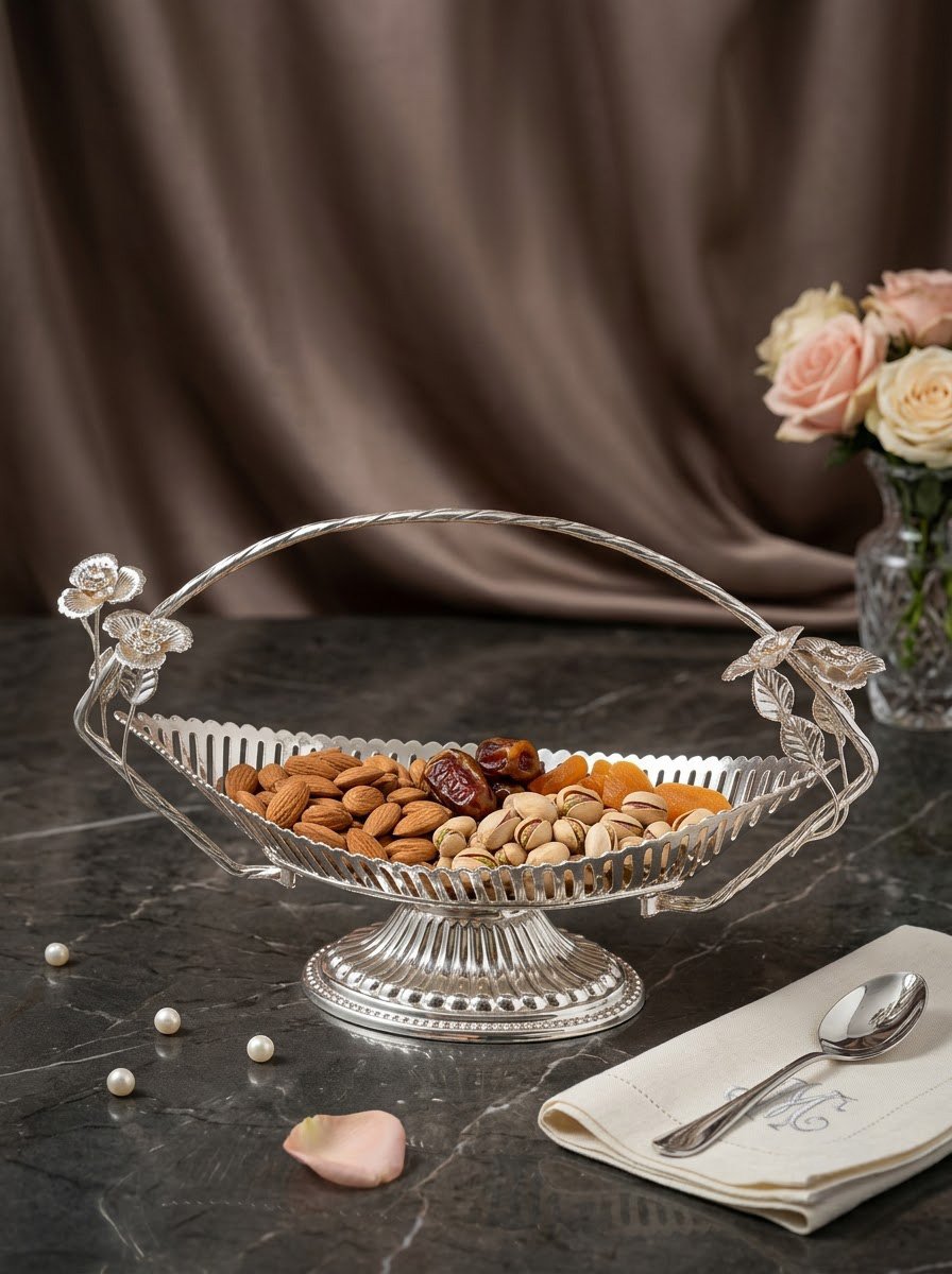 Navette Shape Tray with Handle