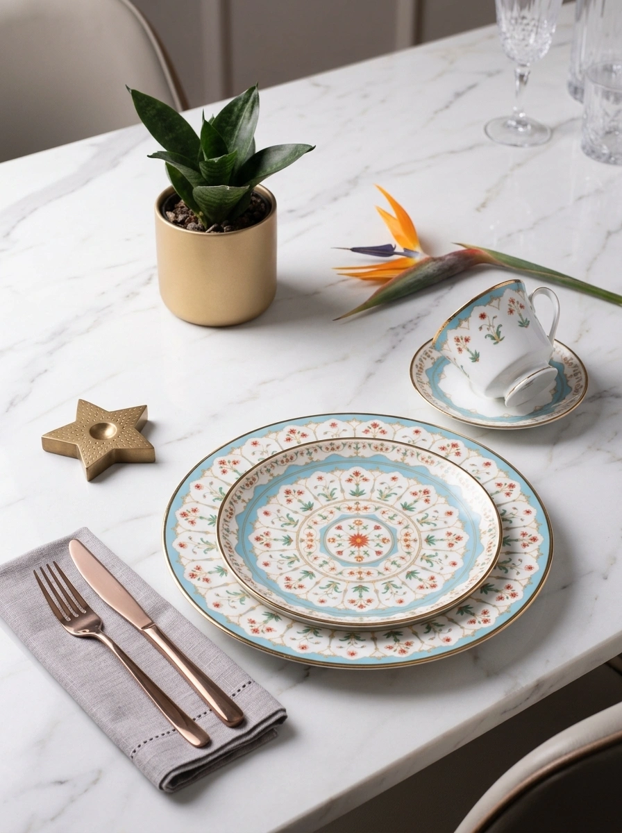 Royal Blossom Dinner Set 21 Pc