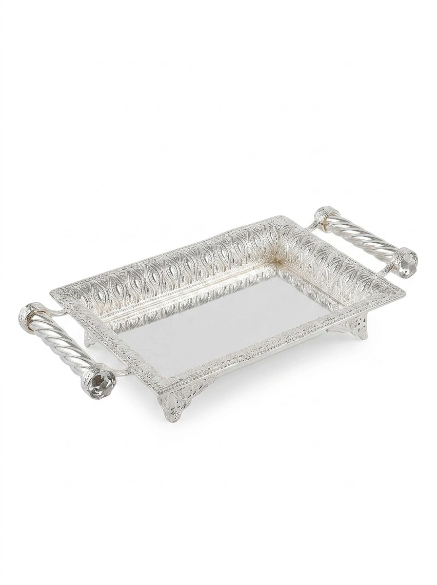 Paisley Rectangle Tray with Handle