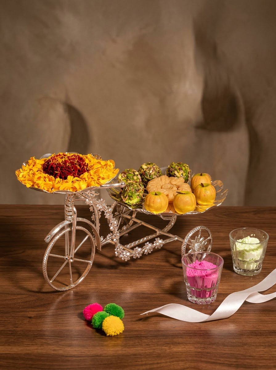 Round Flower Platter on Cycle