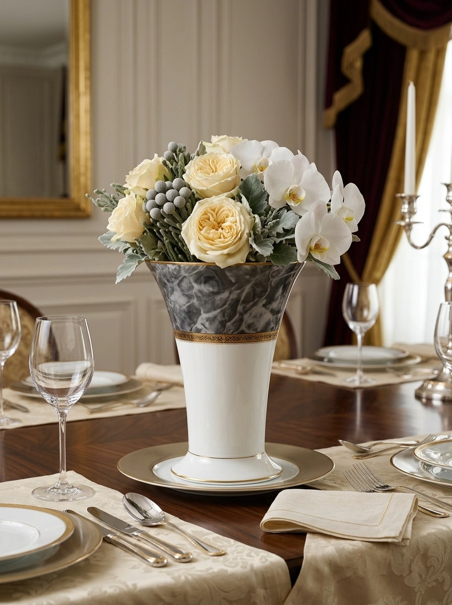 Majestic Black Vase 16 cm - With Gift Box