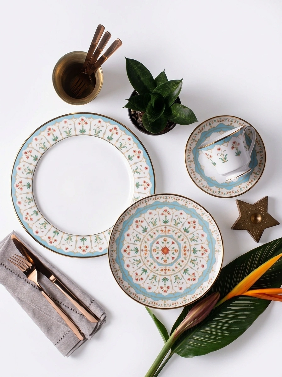 Royal Blossom Dinner Set 45 Pc