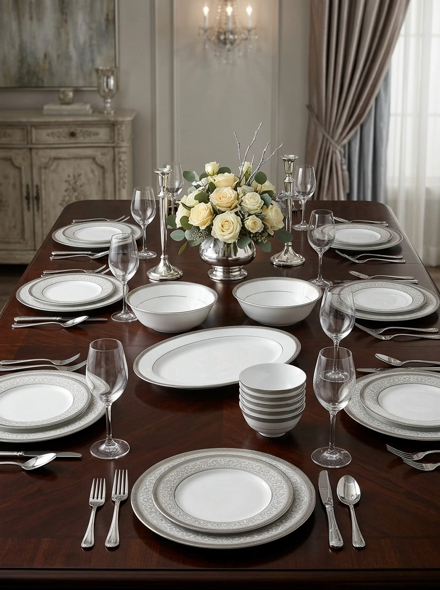 Signature Platinum Dinner Set 61 Pc