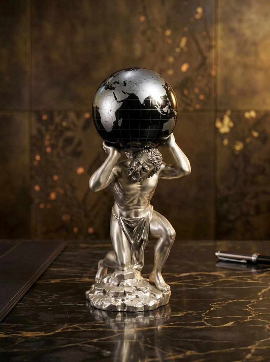Atlas Carrying Globe on the Black