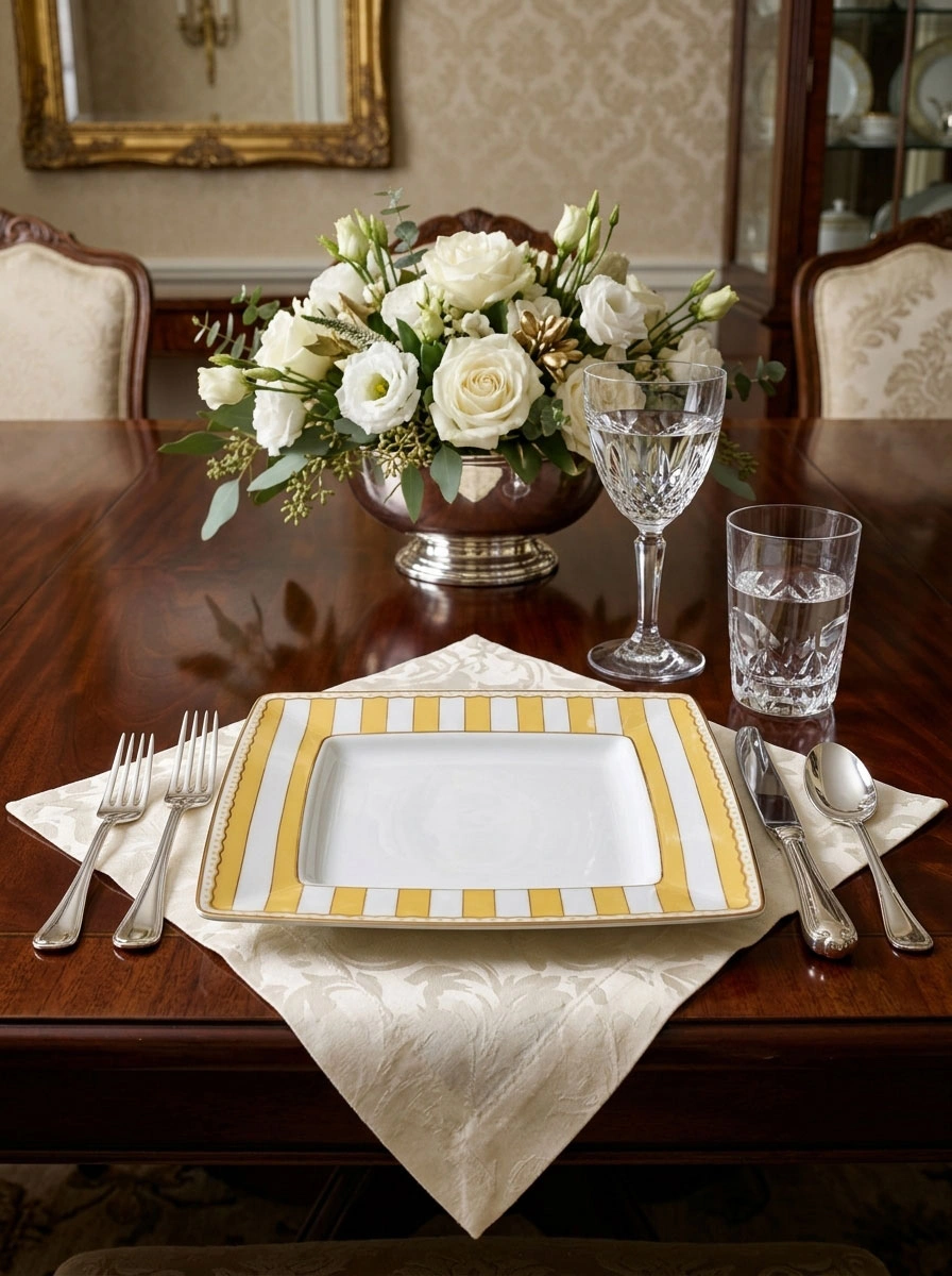 Yellow Square Plate