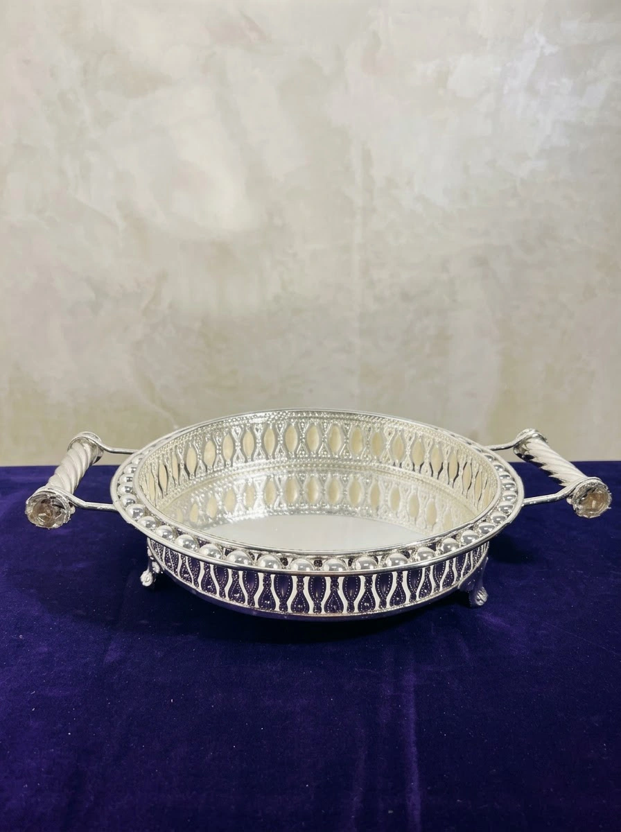 Round Tray with Handle Large