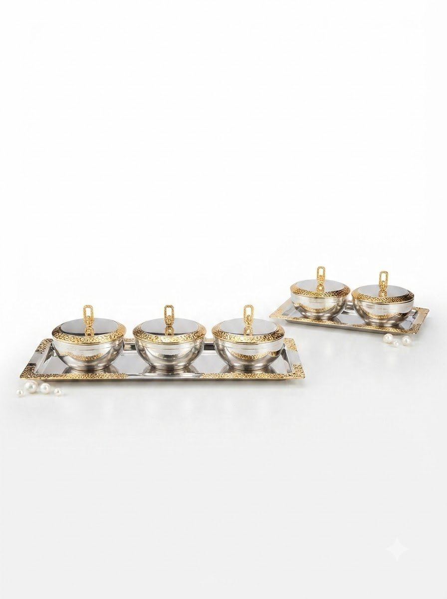 Tray with 3 Lid Bowl