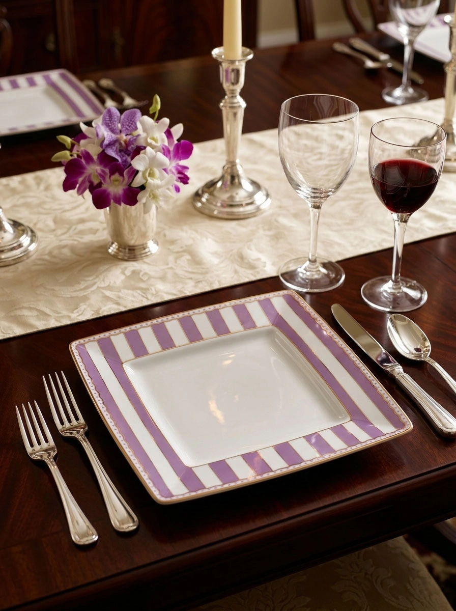 Lavender Square Plate