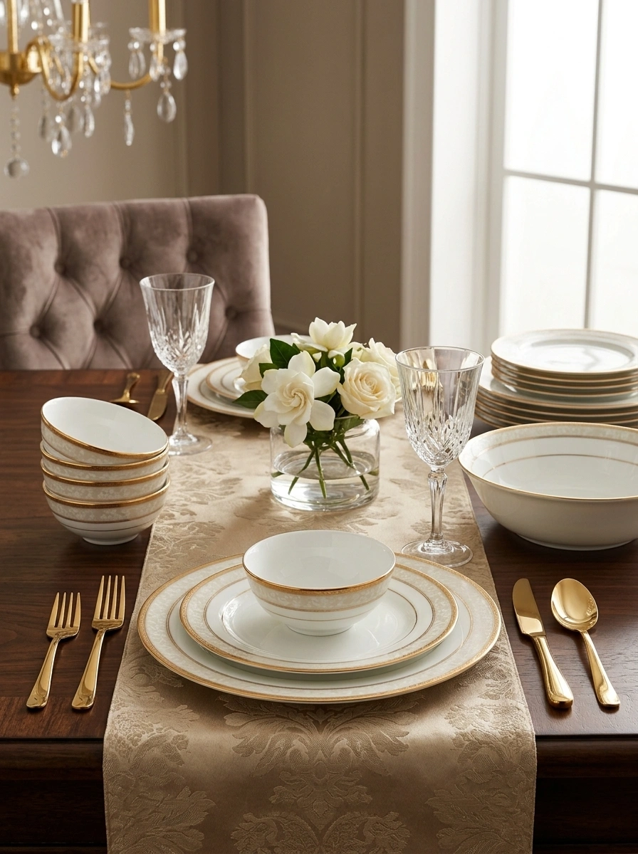 Brunswick Gold Dinner Set 21 Pc