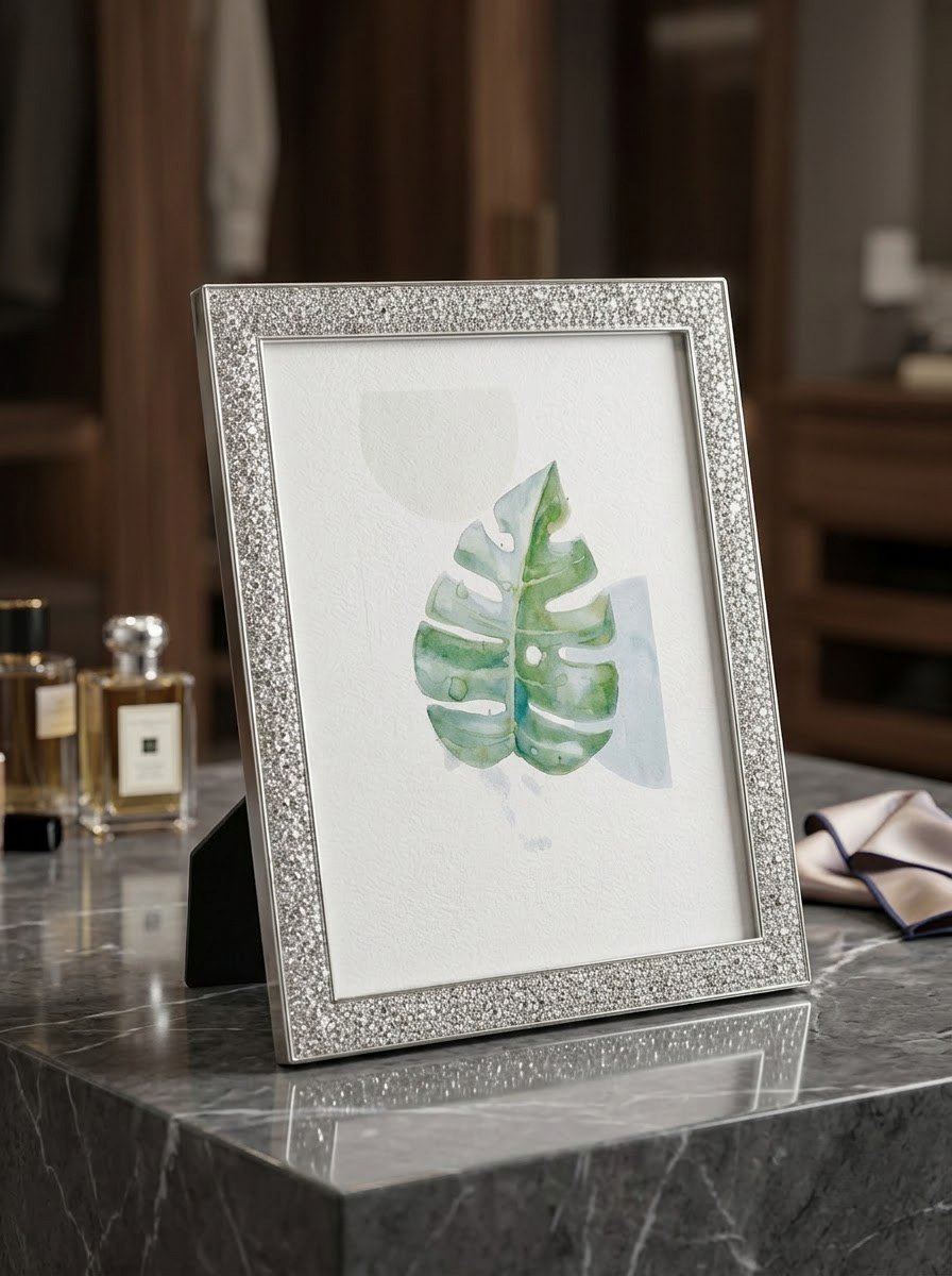 Black Swarovski Photo Frame