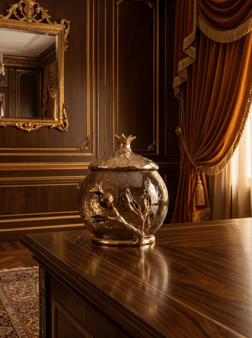 Jar in Gold Finish